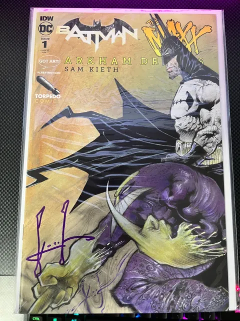 Batman The Maxx Arkham Dreams #1 Sam Keith Signed Torpedo Variant DC IDW 9.6