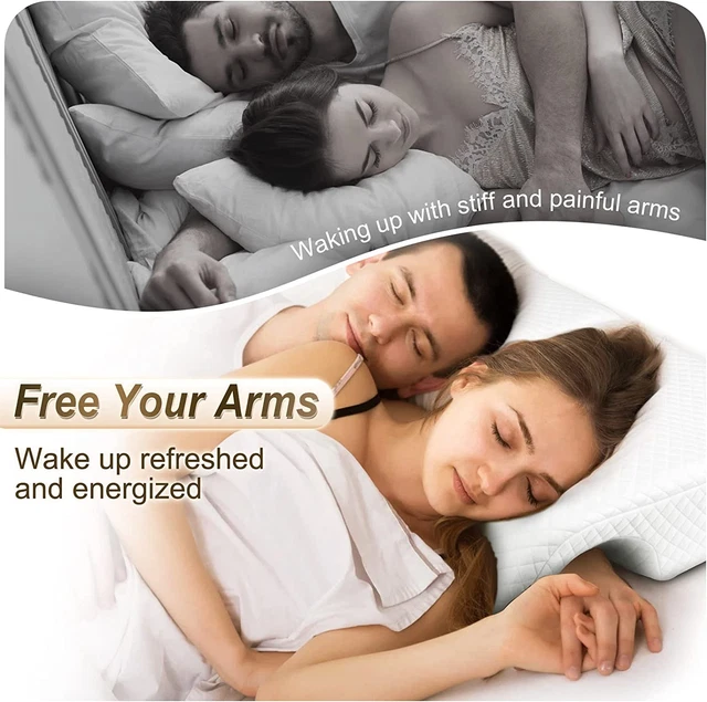 HOMCA Memory Foam Pillow for Couples, Adjustable Cube Cuddle Pillow Anti Arm for 3