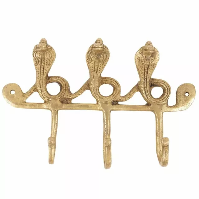 New Vintage Farmhouse Towel Hook Golden Antique Coat Rack Brass Wall Hooks Cobra