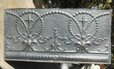Antique Gothic Quatrefoil Ceiling Tin Tile Back-Splash Pie Safe Cabinet Door 2