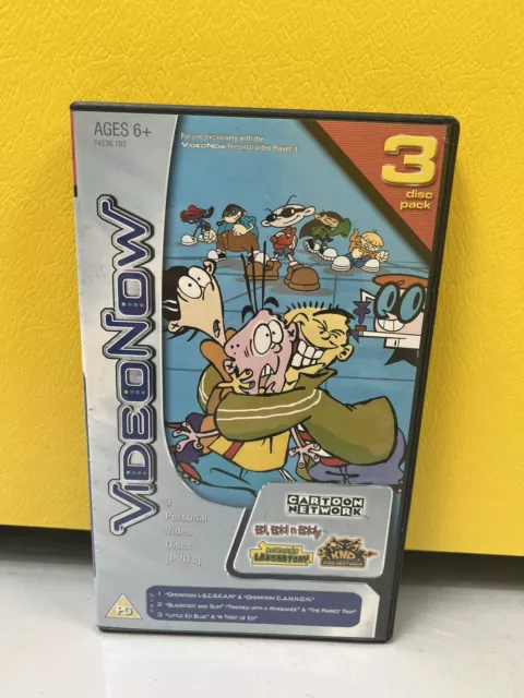 RARE Cartoon Network ED EDD & EDDY VideoNow 3 PVD Disc Pack Dexter