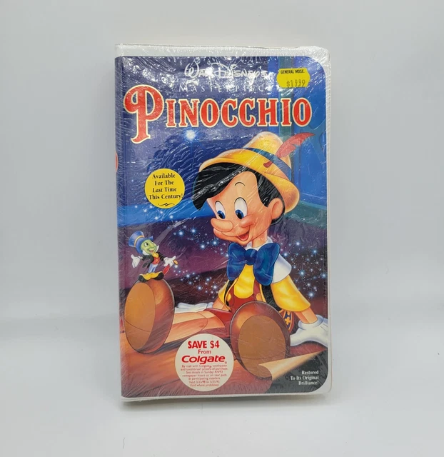 Walt Disney Pinocchio (VHS, 1993) MASTERPIECE Edition New Sealed