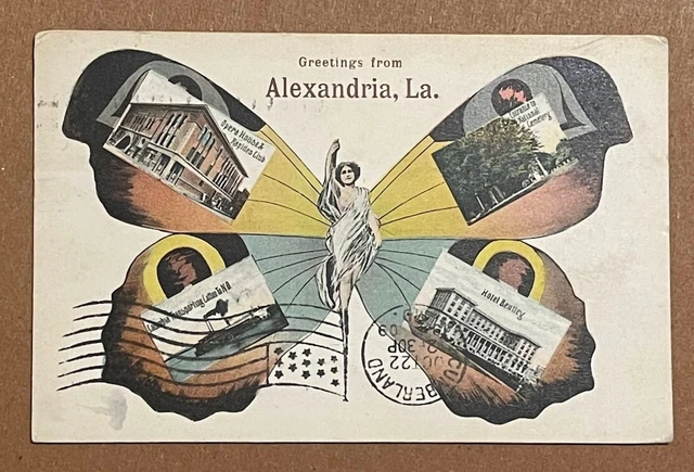 Vintage Postcard  Louisiana Greetings From Alexandria, La.