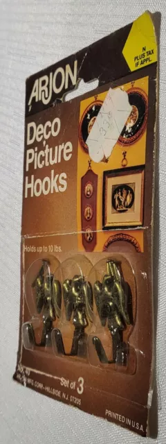 Vintage Arjon Decorative 3pk Eagle Hooks For Hanging Pictures 60’s 70’s USA 3