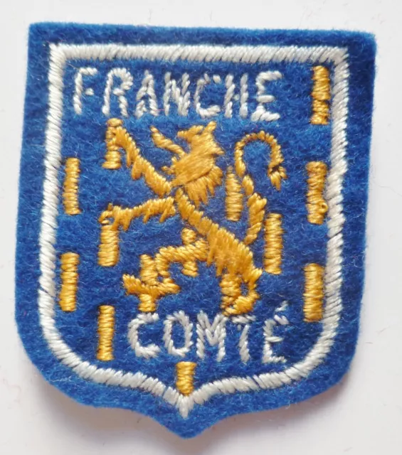 Petit Blason ancien FRANCHE COMTE Insigne Patch ecusson tissu circa 1950/1960