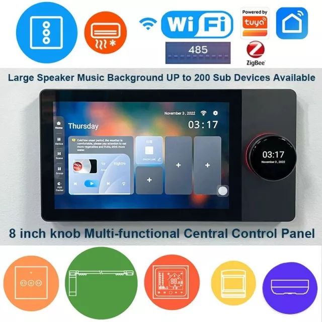 WiFi Smart Home Control Panel Touch Screen Built in Alexa ZigBee Gateway App Hub