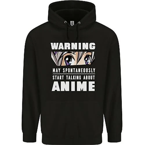 Warning May Start Talking About Anime Funny Childrens Kids Hoodie