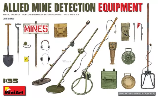 Miniature Model Kit Figurine Militaire Dioramas Allied Mine Detection Equipment