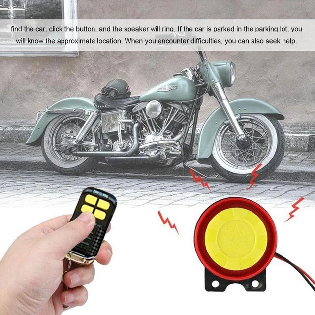 12V Motorcycle Alarm System with Motor Start 2 Radio RemoteControl 2023 Best