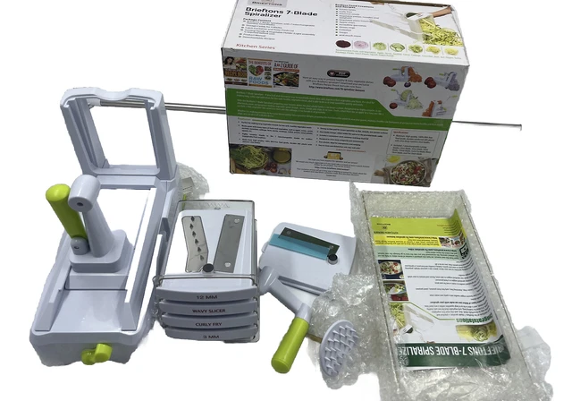 Espiralizador de 7 hojas Brieftons: rebanada espiral de vegetales de mayor resistencia y pesada