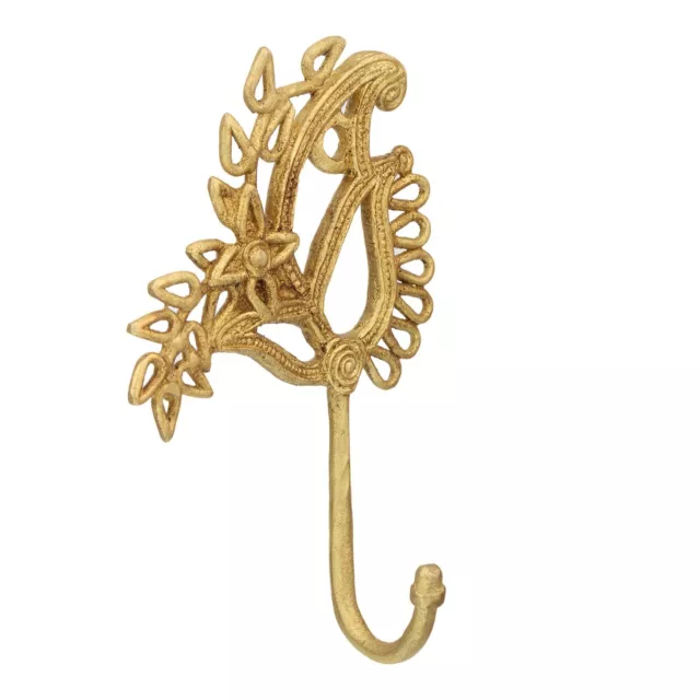 Brass Hanger Vintage Hook Coat Wall Antique Hooks Picture Solid Hat Old 2 Hanger