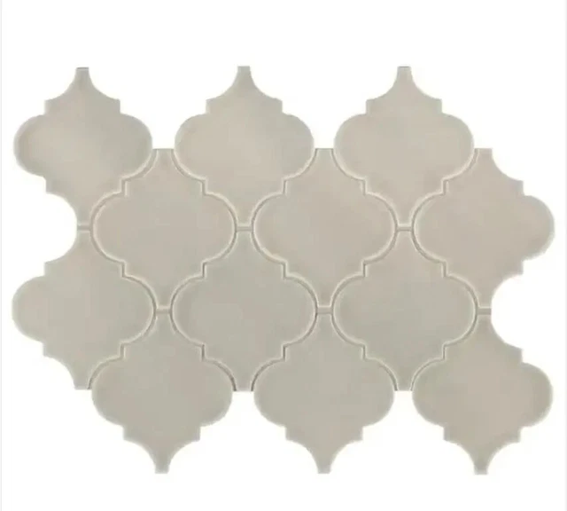 NIB MSI Portico Pearl Arabesque Glossy Ceramic Mosaic Tile 10x16 $169.95/case