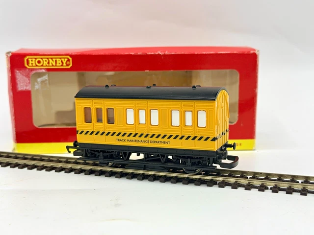 HORNBY R.296 TRACK Cleaning Coach Track Maintenance Dep. OO Gauge Boxed ...