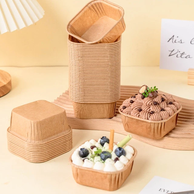 Muffin quadrati carta cupcake tazza da forno cucina matrimonio festa
