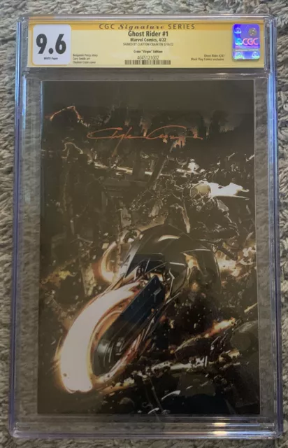 Marvel Ghost Rider #1 (2022) CGC SS 9.6 Signed Clayton Crain Virgin Variant