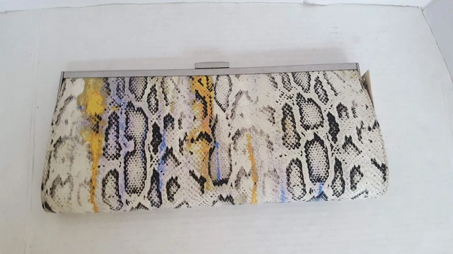 Nwt Rachel Roy Women's Snake Print Handbag Clutch