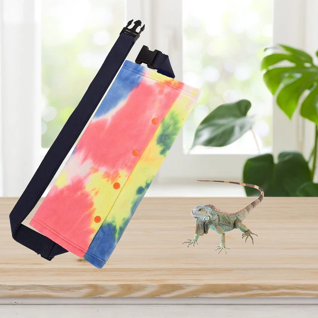 Bolso de cabestrillo portador de dragón barbudo con patrón de tinte para prevenir caídas portareptiles