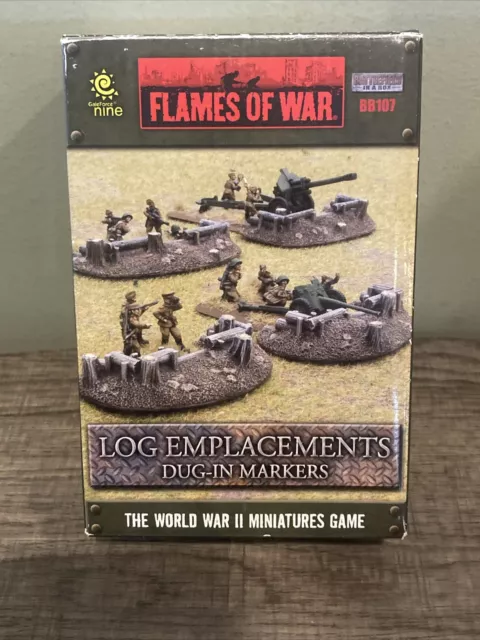 Battlefront Flames of war 15mm BB107 LOG EMPLACEMENTS DUG-IN MARKERS