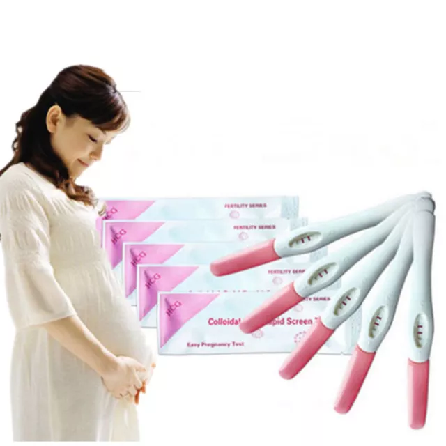 5 Pcs Home Private Early Pregnancy HCG Urine Midstream Test Strips Stick Kit