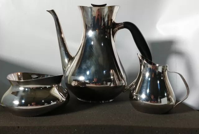 Mid-Century Modern Denmark  Cohr Silver Plated Coffee/creamer/sugar (t)