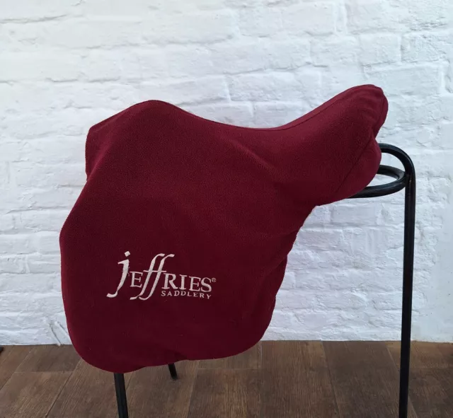 Maroon Fleece Jeffries Falcon Saddle Cover Protecter Fits up to 18" VGC