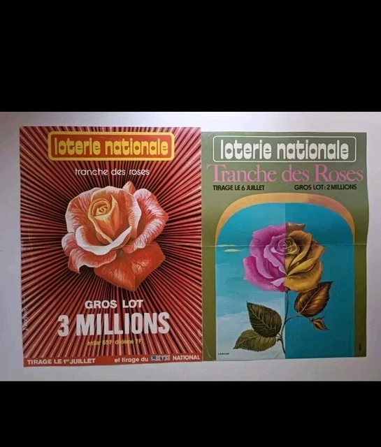 affiche authentique d' occasion N° 14  de la LOTERIE NATIONALE