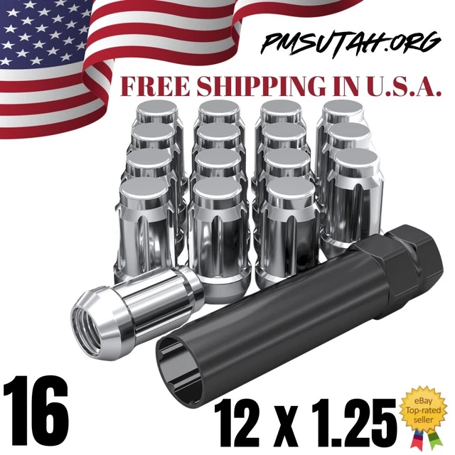 4 Chrome Acorn Bulge Lug Nuts For Kawasaki Teryx KRX 1000 (2020–2026) – 12mm X 1.25