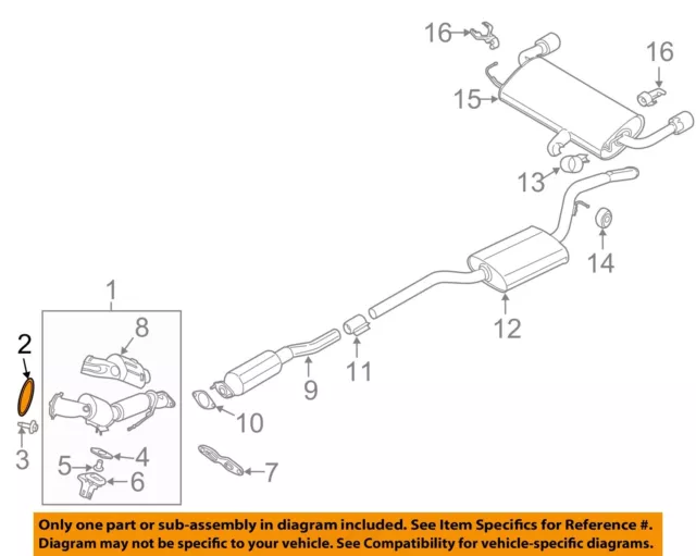 FORD OEM 13-20 Escape Exhaust Components-Catalytic Cnvrtr Gasket AM5Z9450A