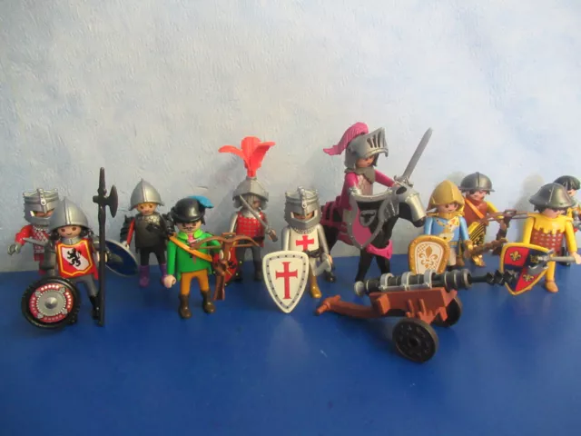 12 Ritter Figuren Pferd Kanone Waffen zu 3666 70220  Ritterburg Playmobil 3854