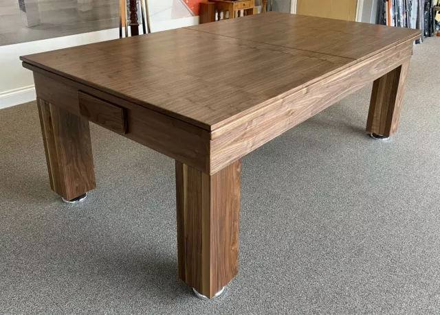 7ft Solid Walnut Artisan Pool Dining table by idonohoe Snooker of Accrington