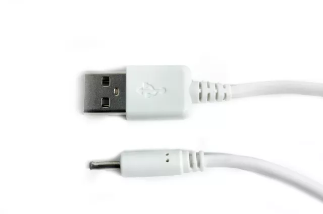 90cm USB White Charger Power Cable for Vtech VM333 PU Parent Unit Baby Monitor