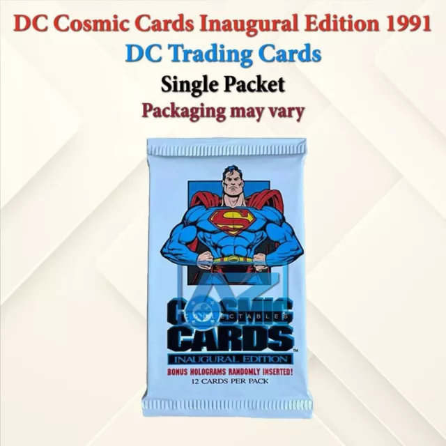 1991 Impel DC Cosmic Cards Inaugural Edition Hobby Box Pack Comic Cards 1 Packet