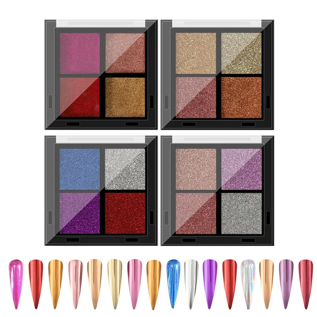 Nail Solid 4 Color Nail Powder Mirror Powder Non Flying Powder Organic Nails
