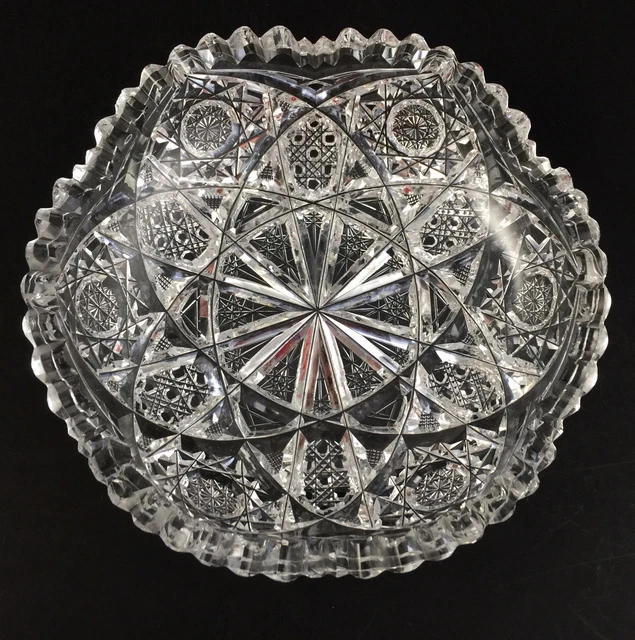 J Hoare American Brilliant Cut Signed Nappy Antique Small Bowl ABP