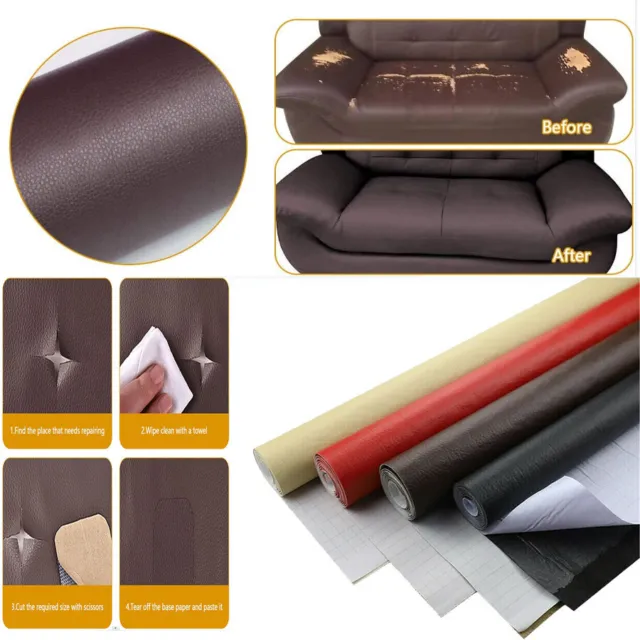 200*137cm Leather Repair Self-Adhesive Patch for Sofa Car Seat Bags Cuttable CH