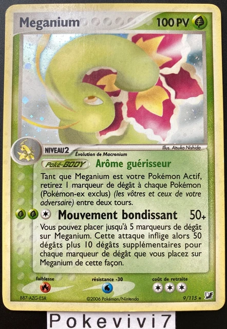 Carte Pokemon MEGANIUM 9/115 Holo Bloc EX Forces Cachées FR