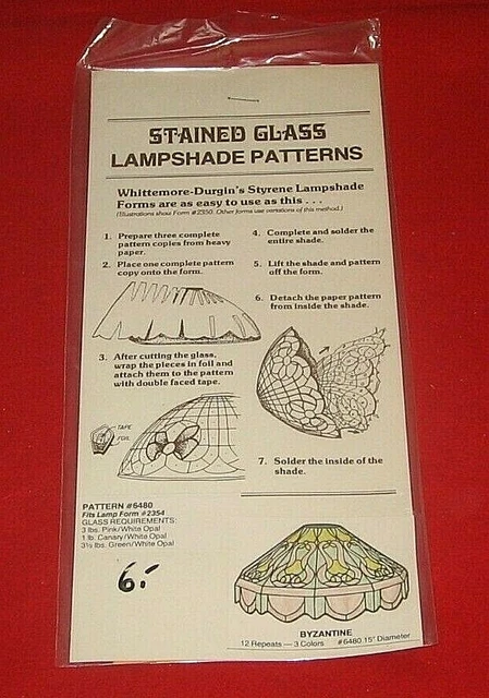Tiffany-Lampenschirmvorlagen , Whittemore-Durgin ,Pattern , Nr.6480 BYZANTINE