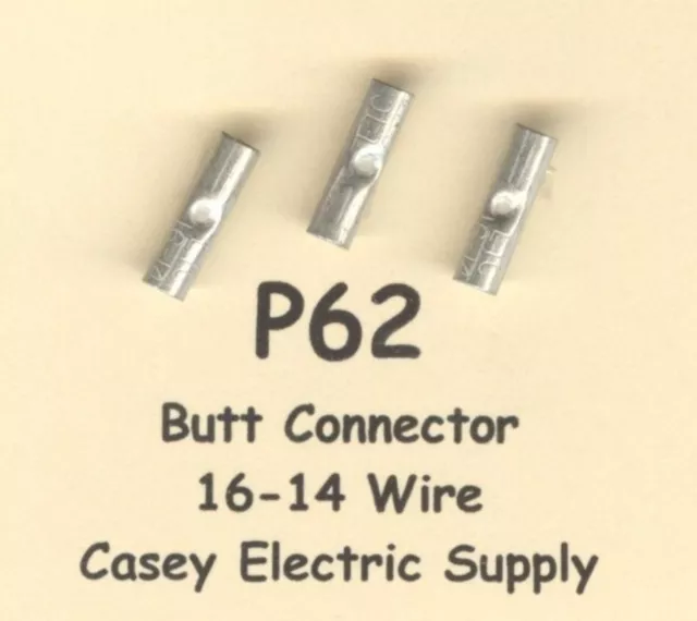 50 Non Insulated BUTT Terminals Connector Uninsulated 16-14 Wire Gauge AWG MOLEX