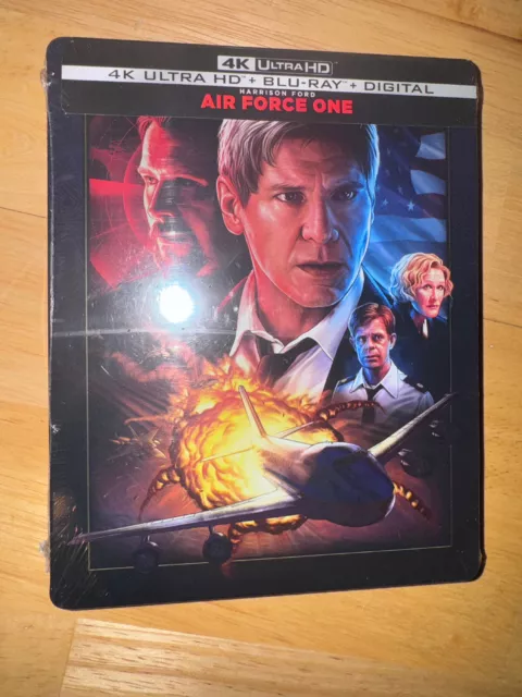 AIRFORCE ONE USA 4k UHD REGION FREE BLU RAY STEELBOOK NEW WITH DOLBY VISION