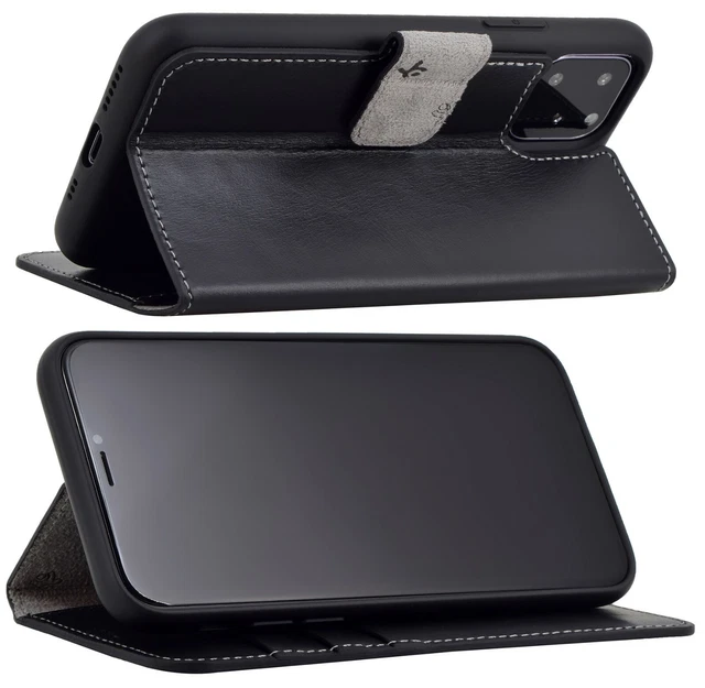 Étui Cuir Royalcase Pour IPhone 11 Pro Max - Fait Main - Gris - Neuf