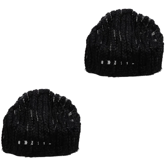 Set of 2 Dreadlocks Headgear Lace Front Wigs Knitted Hat Miss