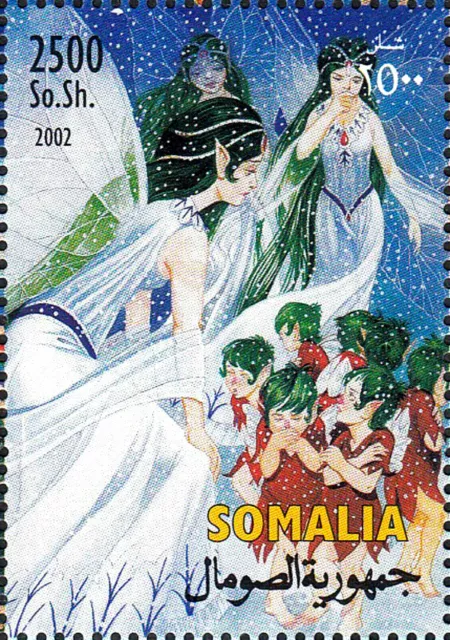 Somalia MNH Zeichentrick Märchen Weihnachten Elfe Fee Zwerg Wichtel Schnee / 96