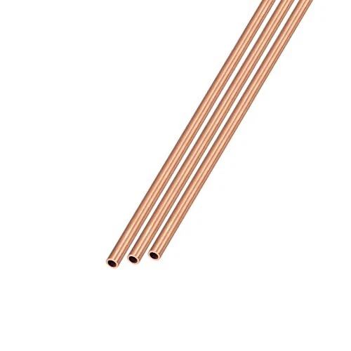 Copper Tube 2.5mm Od X 0.25mm Wall T X 300mm L 3pcs Straight Tubing For Home F