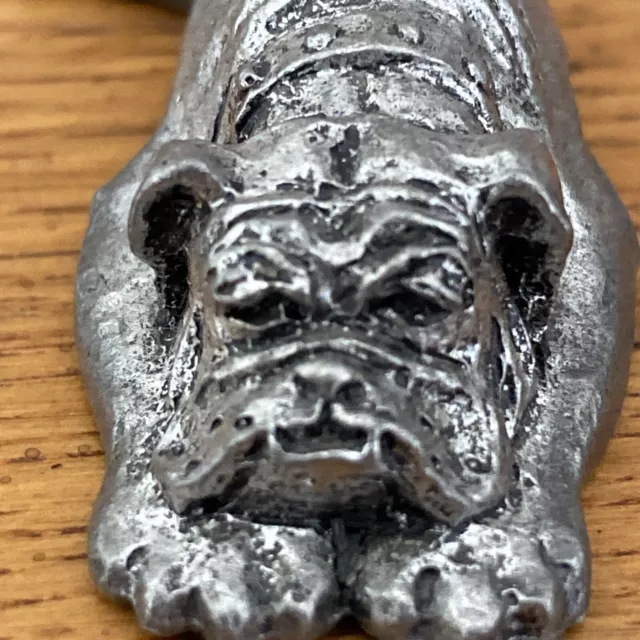 Philip Kraczkowski Pewter Sleepy Bulldog Figurine Lying Down Hudson Pewter USA