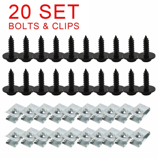 Clips De Fixation Voiture - Lot De 20 - Métal - 22mm - Pour Garniture Intérieure