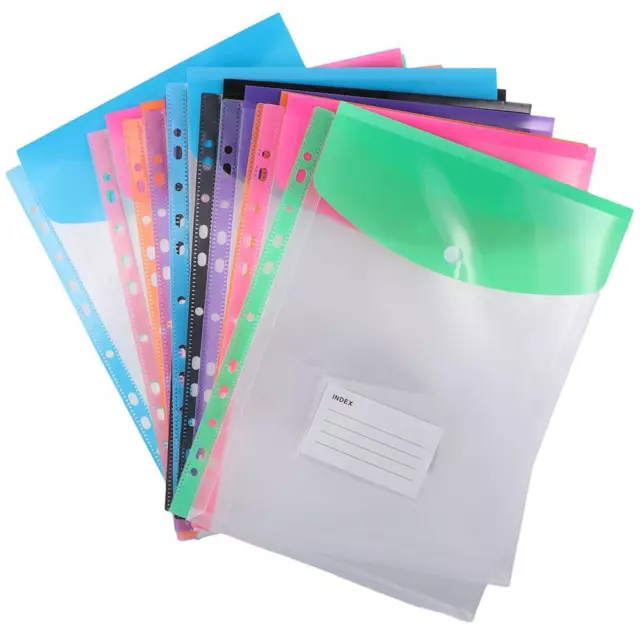 12 Pack 12 Pack Binder Folders 6 colors Label Loose-Leaf Binder Pocket  Office