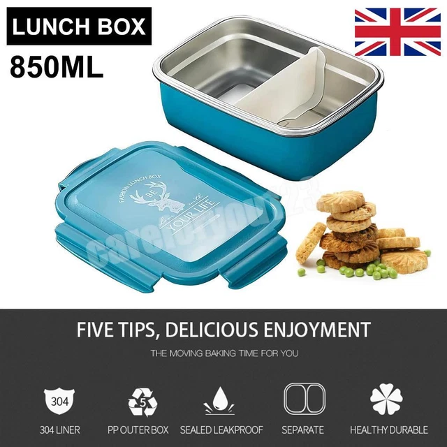 CONTENITORI IN acciaio inox antiperdita scatola Bento senza BPA (850