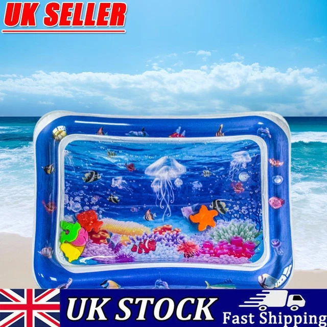 Animal Water Mat PVC Baby Water Play Mat Double Edge for Activity (Jellyfish)