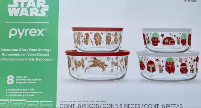 Pyrex Glass 8-piece Star Wars, The Child Decorated Food Storage Set