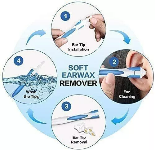 Ear Wax Remover Cleaner Soft Spiral Earwax Smart Removal Set ✅ FAST POST!🚚 UK 2